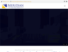 Tablet Screenshot of meridiancurtains.com.sg